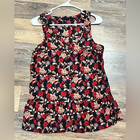 GAP Women’s Floral Sheer Button Up Tank Sz XS - Picture 8 of 10